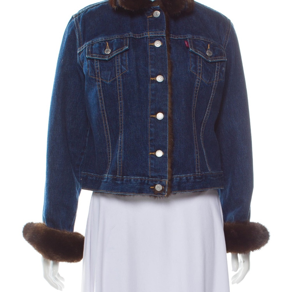 NWT-Cassin/Levi Strauss Mink Lined Denim Jacket
